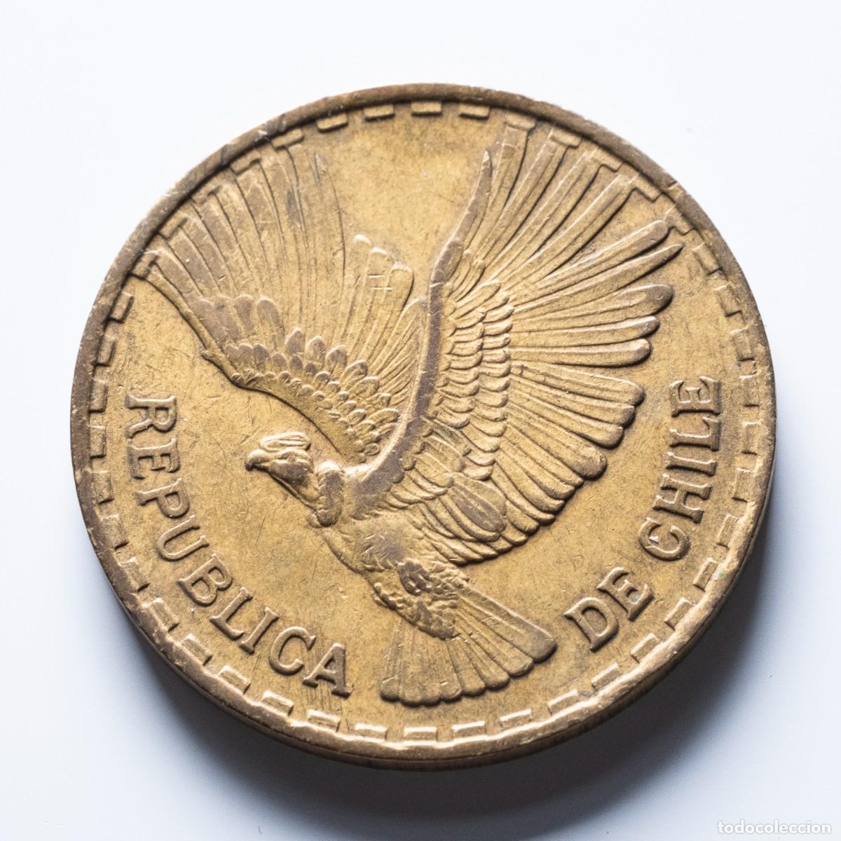 Monedas antiguas de Am&eacute;rica: 10 centesimos 1964 Chile MBC - Foto 2