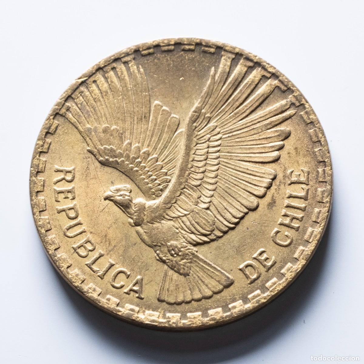 Monedas antiguas de Am&eacute;rica: 10 centesimos 1965 Chile EBC - Foto 2