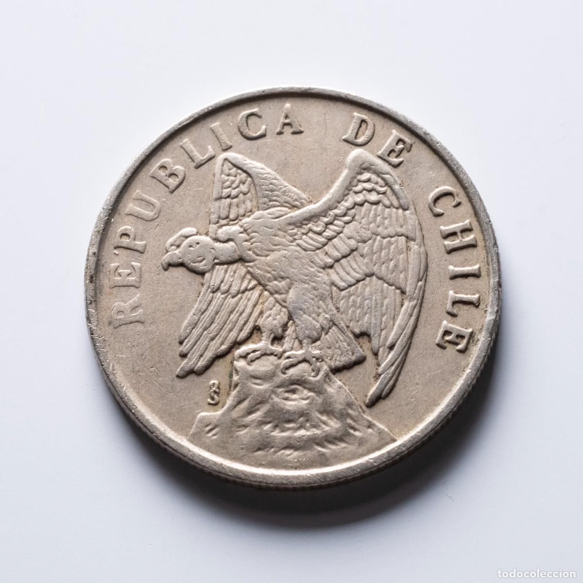 Monedas antiguas de Am&eacute;rica: 50 centavos 1975 Chile MBC - Foto 2