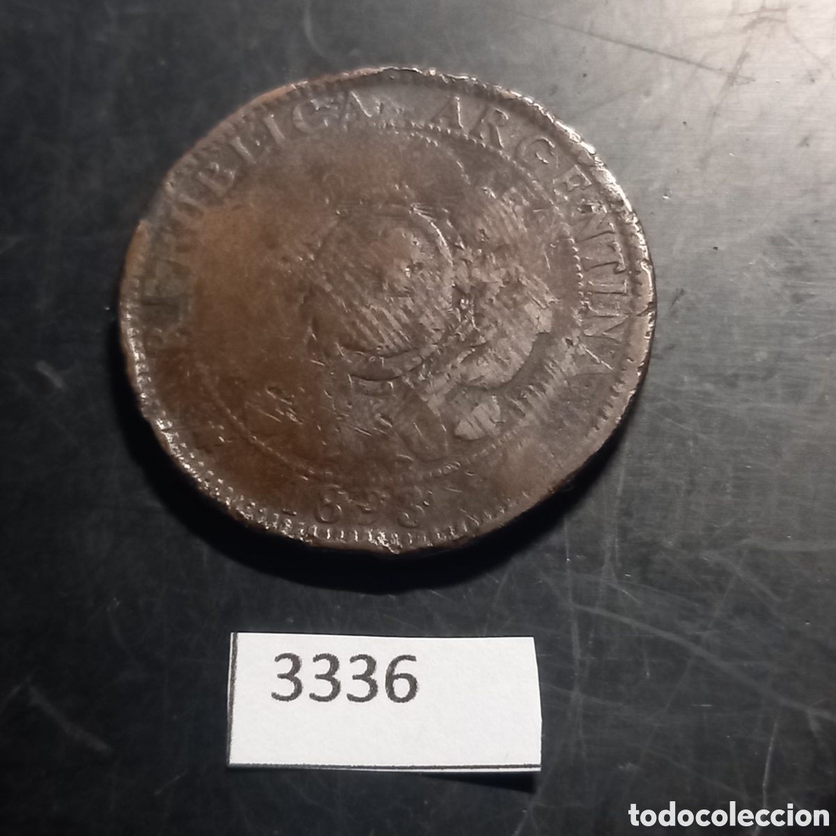 Monedas antiguas de Am&eacute;rica: Argentina 2 centavos 1893 - Foto 2
