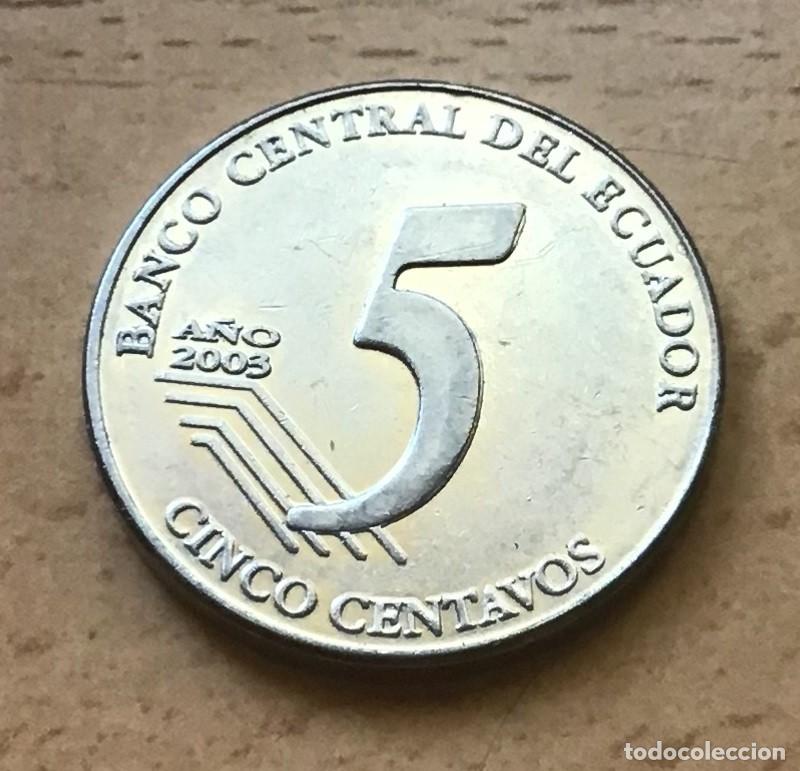 Monedas antiguas de Am&eacute;rica: 5 centavos de Ecuador. A&ntilde;o 2003 - Foto 1