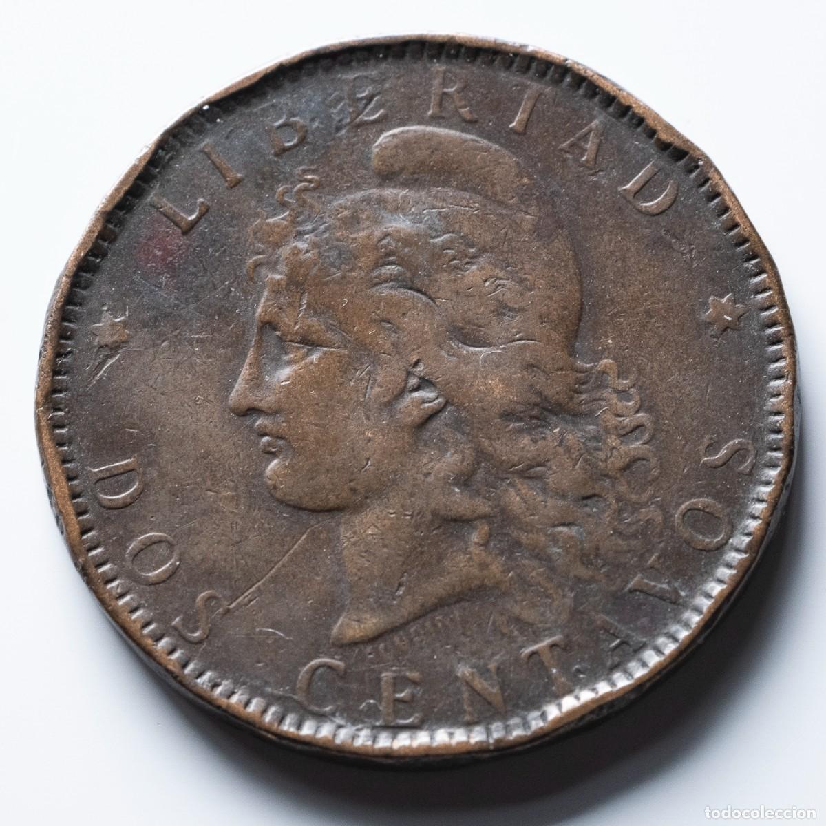 Monedas antiguas de Am&eacute;rica: 2 centavos 1893 Argentina - Foto 1