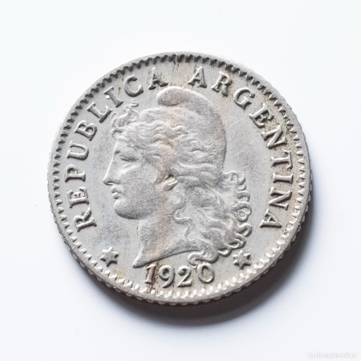 Monedas antiguas de Am&eacute;rica: 5 centavos 1920 Argentina - Foto 1