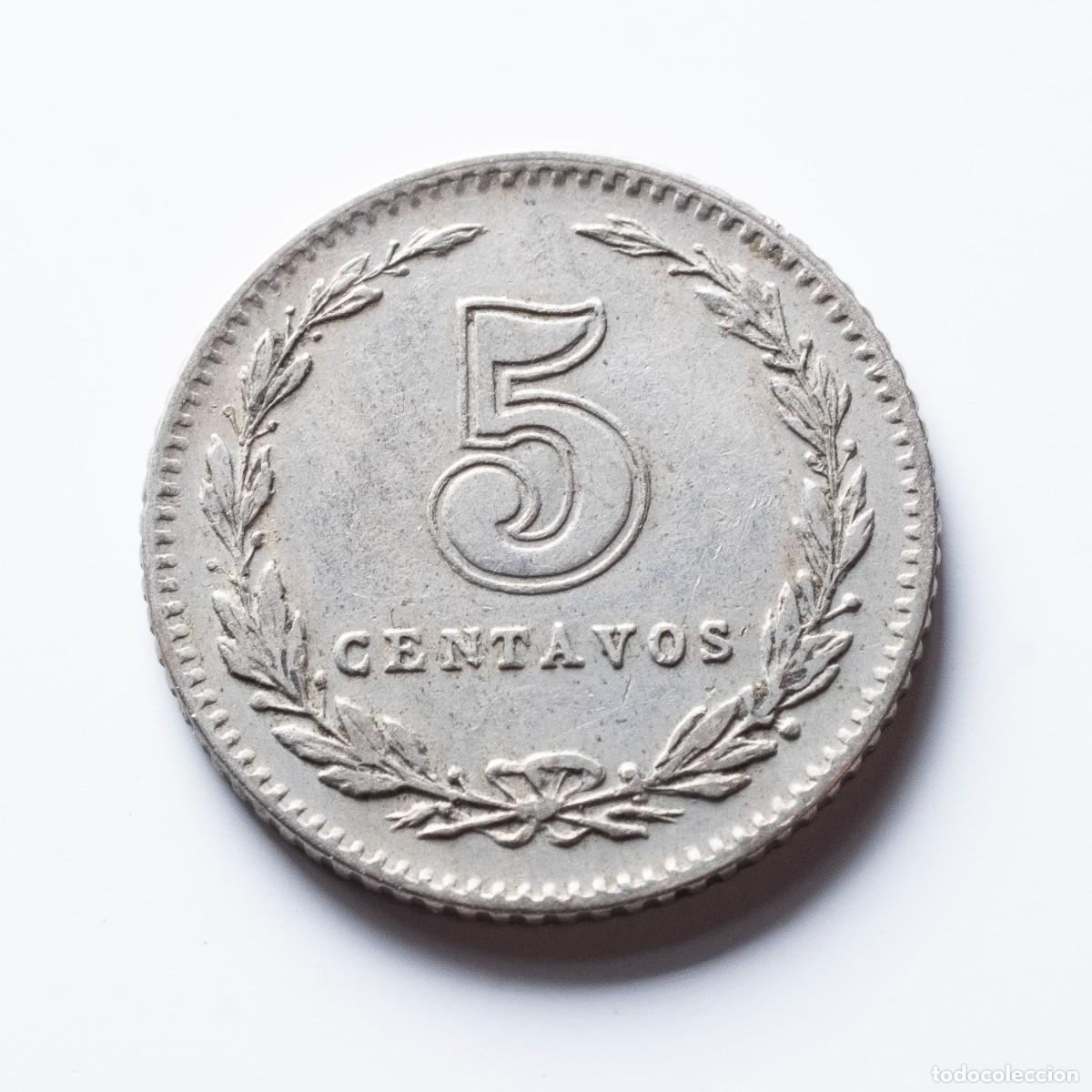 Monedas antiguas de Am&eacute;rica: 5 centavos 1920 Argentina - Foto 2