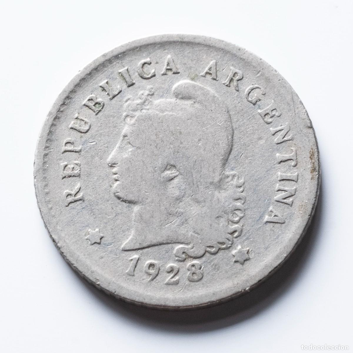 Monedas antiguas de Am&eacute;rica: 10 centavos 1928 Argentina - Foto 1