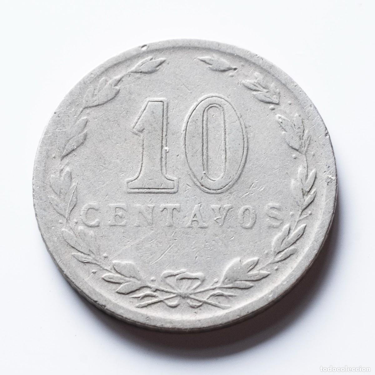 Monedas antiguas de Am&eacute;rica: 10 centavos 1928 Argentina - Foto 2