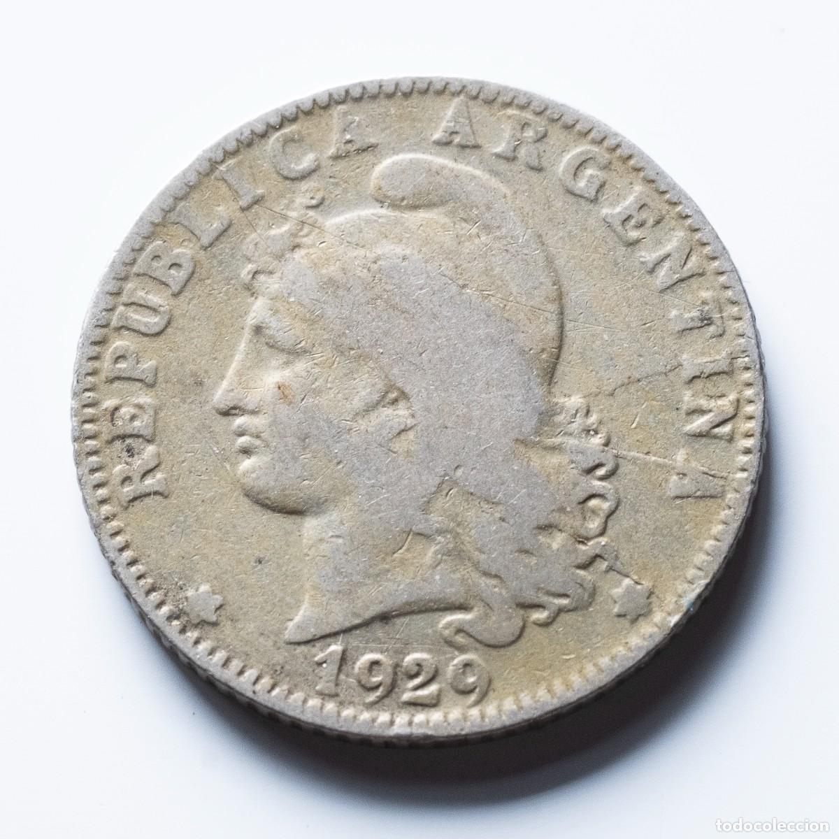 Monedas antiguas de Am&eacute;rica: 20 centavos 1929 Argentina - Foto 1