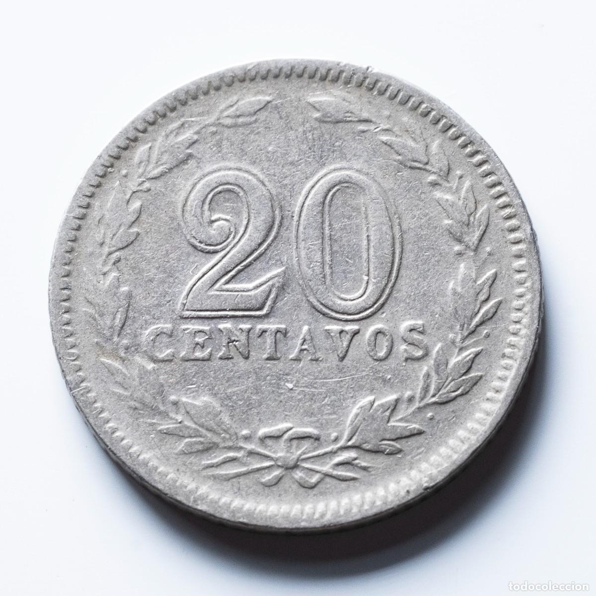 Monedas antiguas de Am&eacute;rica: 20 centavos 1929 Argentina - Foto 2