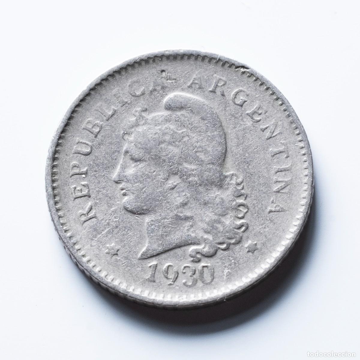 Monedas antiguas de Am&eacute;rica: 10 centavos 1930 Argentina - Foto 1