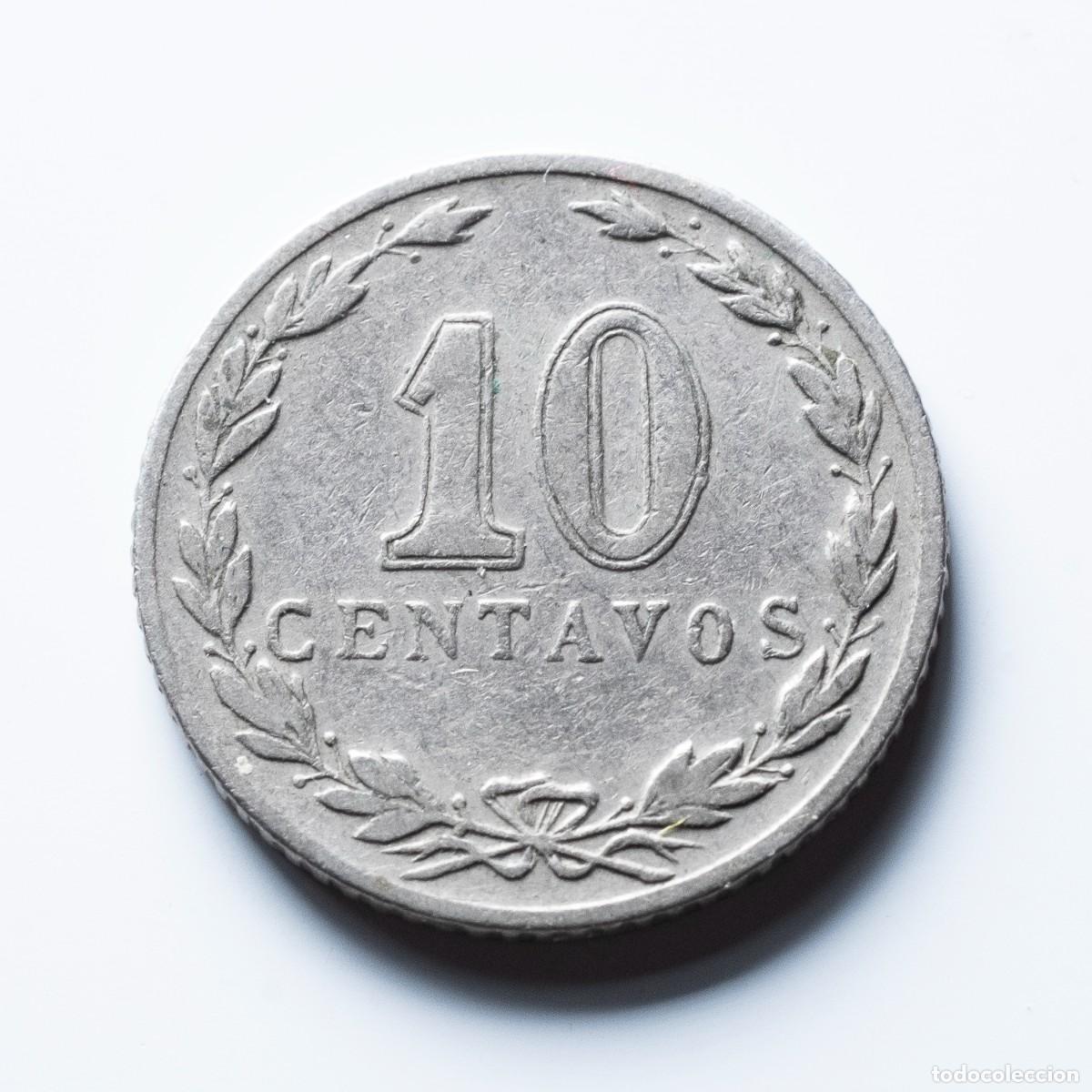 Monedas antiguas de Am&eacute;rica: 10 centavos 1938 Argentina - Foto 2
