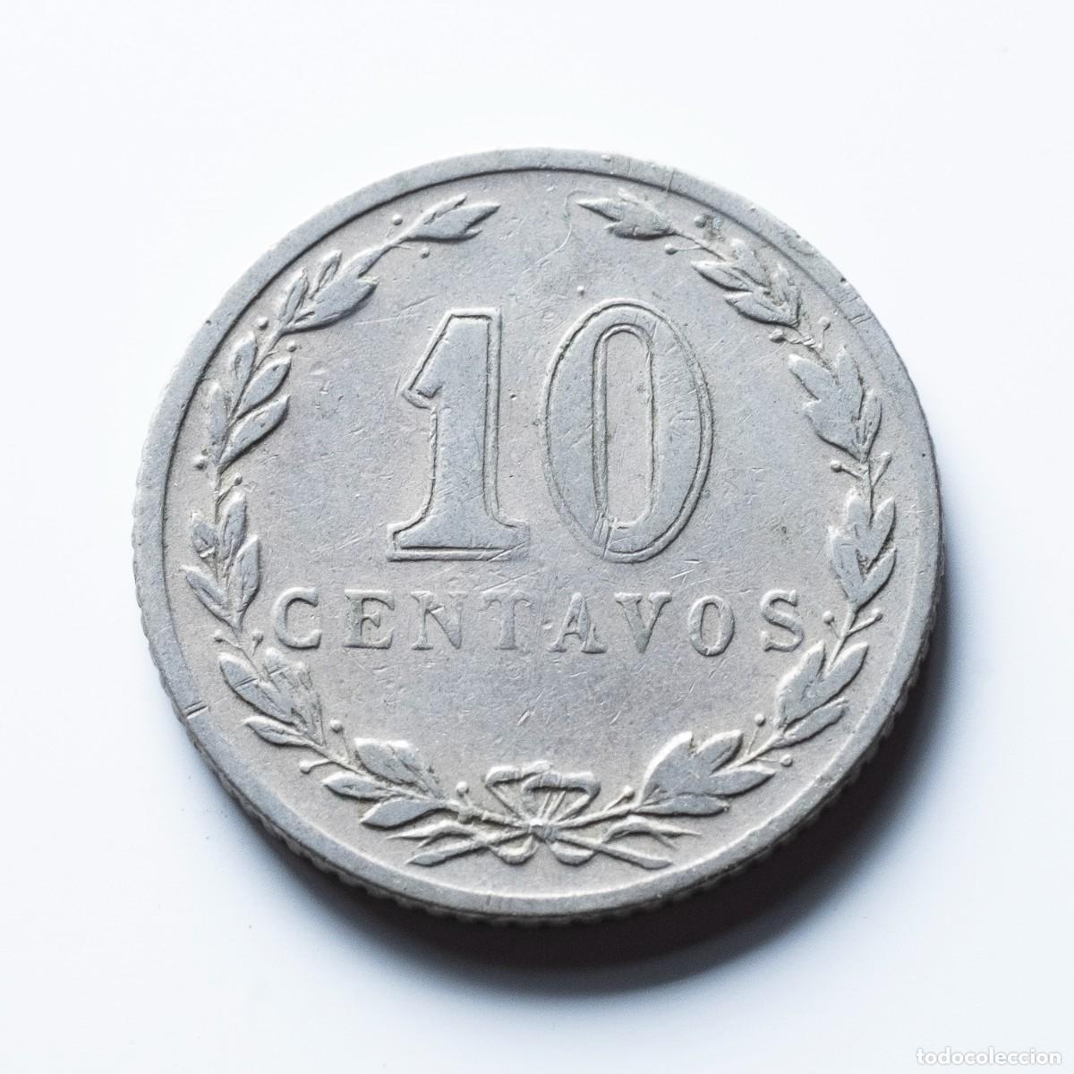 Monedas antiguas de Am&eacute;rica: 10 centavos 1939 Argentina - Foto 2
