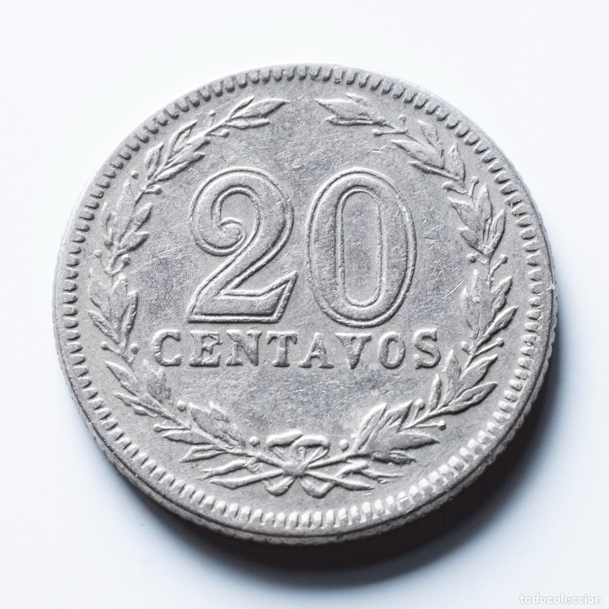 Monedas antiguas de Am&eacute;rica: 20 centavos 1940 Argentina - Foto 2