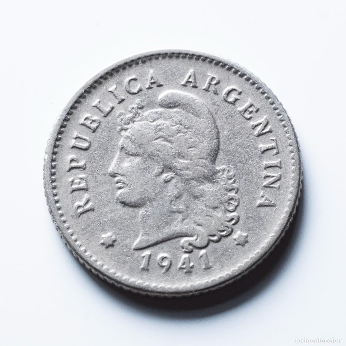 Monedas antiguas de Am&eacute;rica: 10 centavos 1941 Argentina - Foto 1