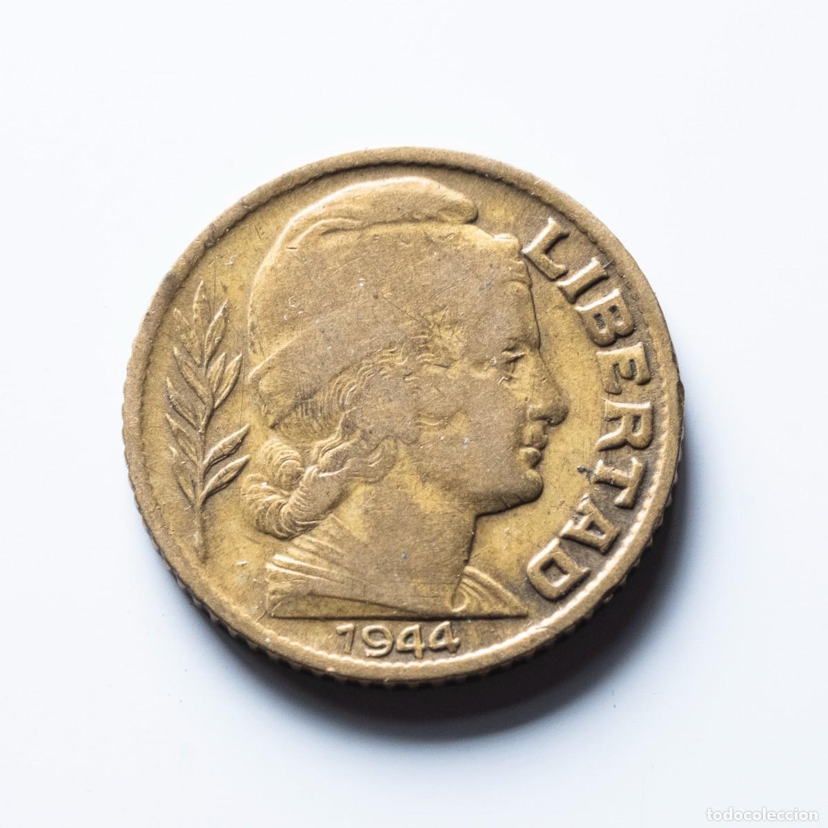 Monedas antiguas de Am&eacute;rica: 5 centavos 1944 Argentina - Foto 1