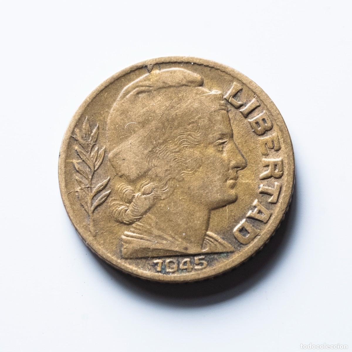 Monedas antiguas de Am&eacute;rica: 5 centavos 1945 Argentina - Foto 1