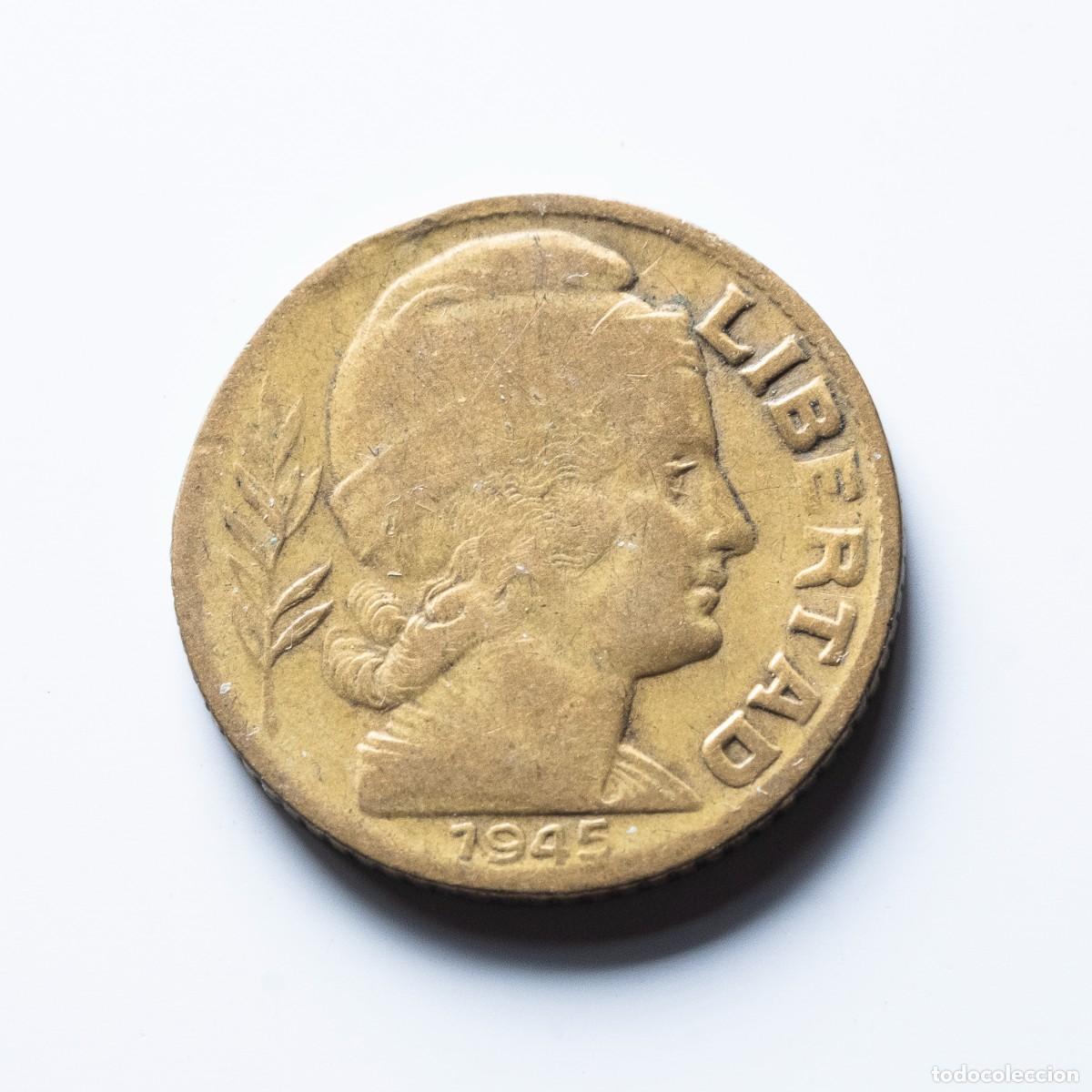 Monedas antiguas de Am&eacute;rica: 5 centavos 1945 Argentina - Foto 1