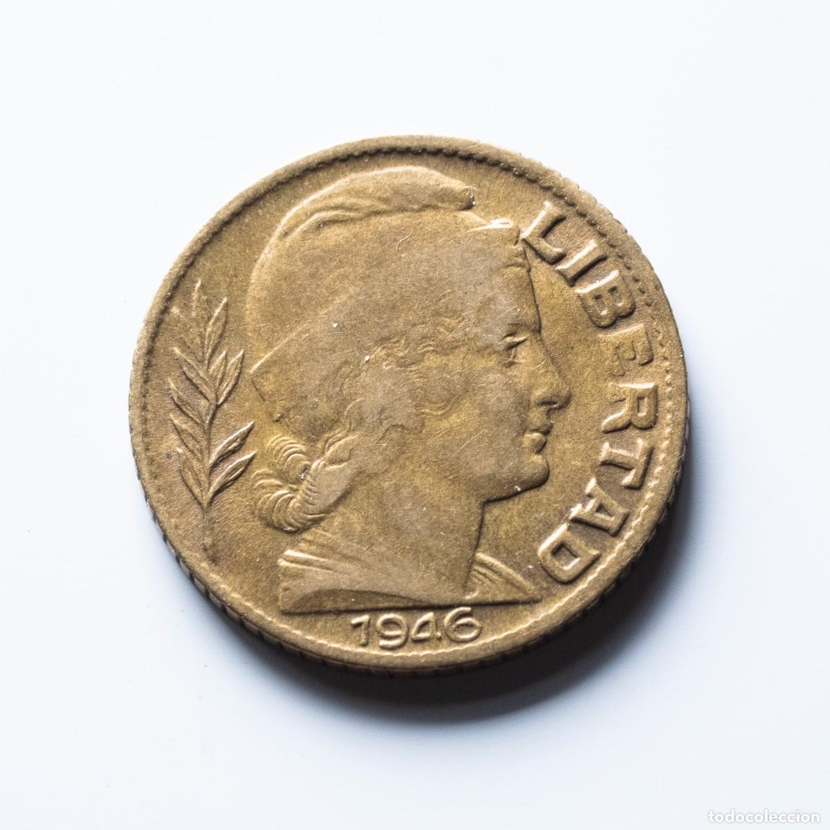 Monedas antiguas de Am&eacute;rica: 5 centavos 1946 Argentina - Foto 1