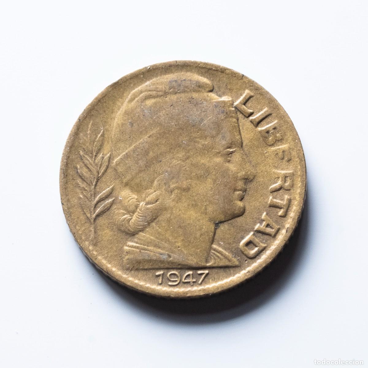 Monedas antiguas de Am&eacute;rica: 5 centavos 1947 Argentina - Foto 1