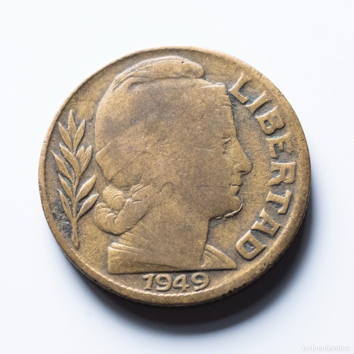 Monedas antiguas de Am&eacute;rica: 20 centavos 1949 Argentina - Foto 1