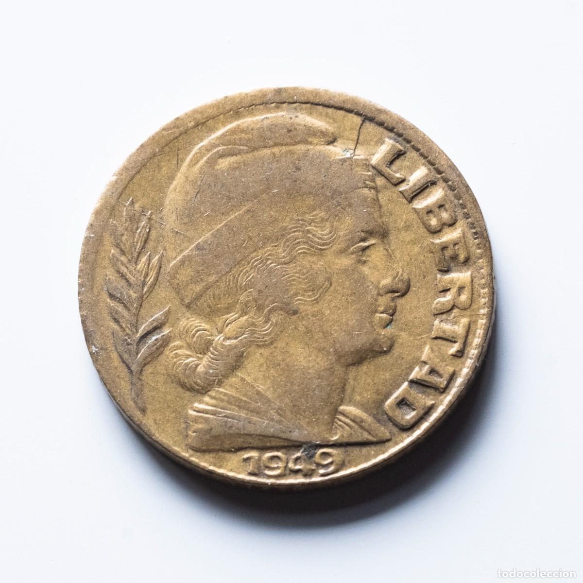 Monedas antiguas de Am&eacute;rica: 5 centavos 1949 Argentina - Foto 1