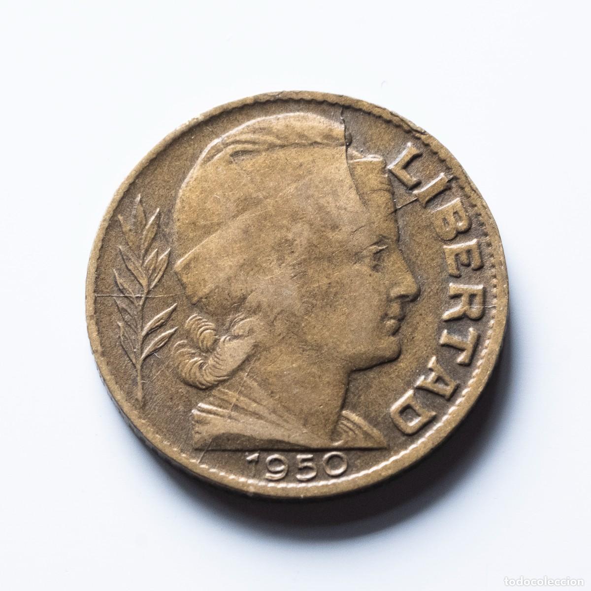 Monedas antiguas de Am&eacute;rica: 5 centavos 1950 Argentina - Foto 1