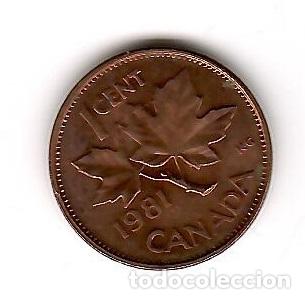 Monedas antiguas de Am&eacute;rica: Moneda de Canada: 1 cent; a&ntilde;o 1981 (Maris) - Foto 1