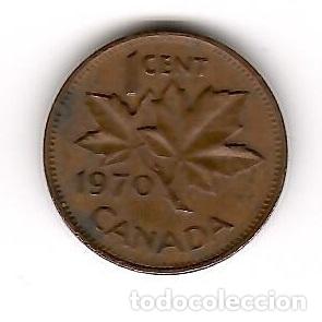 Monedas antiguas de Am&eacute;rica: Moneda de Canada: 1 cent; a&ntilde;o 1970 (Maris) - Foto 1