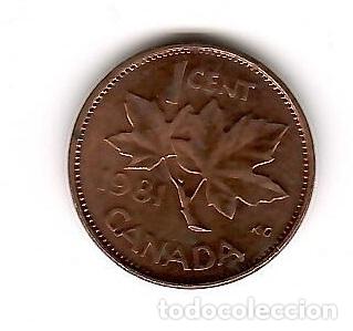 Monedas antiguas de Am&eacute;rica: Moneda de Canada: 1 cent; a&ntilde;o 1981 (Maris) - Foto 1