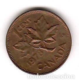 Monedas antiguas de Am&eacute;rica: Moneda de Canada: 1 cent; a&ntilde;o 1978 (Maris) - Foto 1