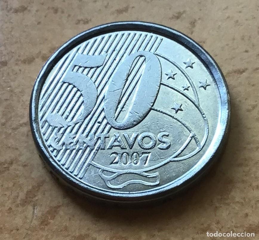 Monedas antiguas de Am&eacute;rica: 50 centavos de Brasil. A&ntilde;o 2007 - Foto 1