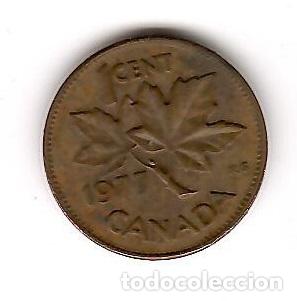 Monedas antiguas de Am&eacute;rica: Moneda de Canada: 1 cent; a&ntilde;o 1977 (Maris) - Foto 2