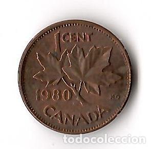 Monedas antiguas de Am&eacute;rica: Moneda de Canada: 1 cent; a&ntilde;o 1980 (Maris) - Foto 2
