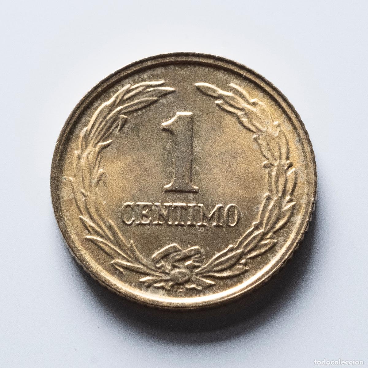 Monedas antiguas de Am&eacute;rica: 1 c&eacute;ntimo 1950 Paraguay - Foto 2
