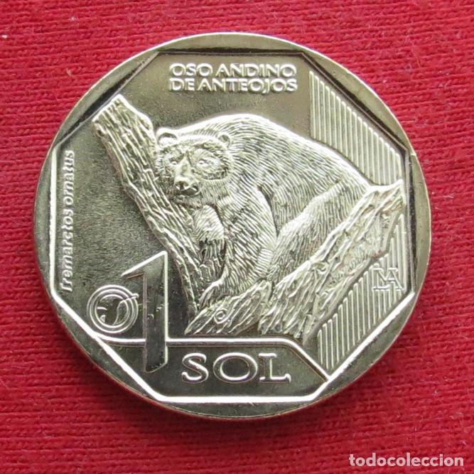 Monedas antiguas de Am&eacute;rica: Peru 1 sol 2017 oso unc - Foto 1