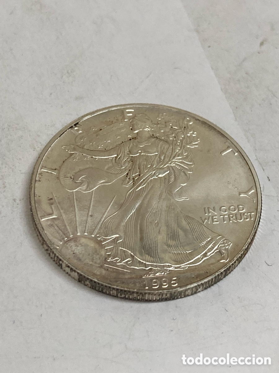 Monedas antiguas de Am&eacute;rica: Moneda de plata One d&oacute;lar 1995 L90 - Foto 1