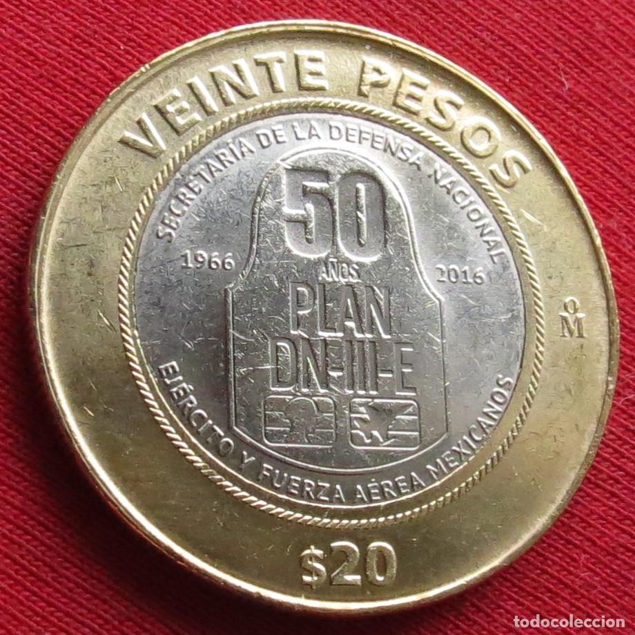 Monedas antiguas de Am&eacute;rica: Mexico 20 pesos 2016 Plan DN unc - Foto 1