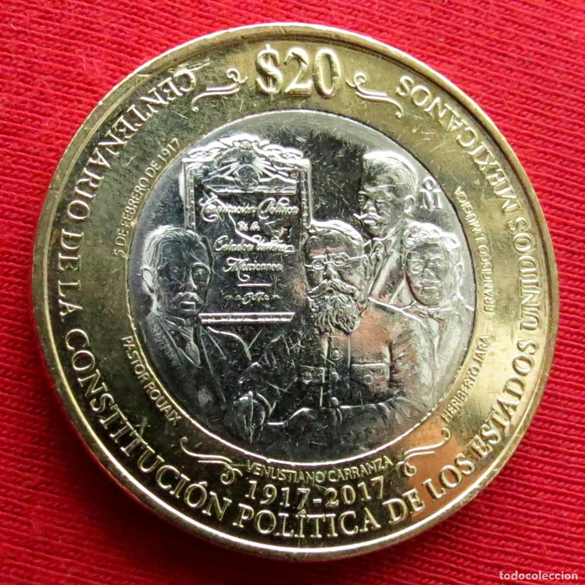 Monedas antiguas de Am&eacute;rica: Mexico 20 pesos 2017 constituci&oacute;n unc - Foto 1
