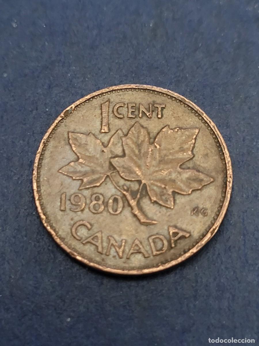 Monedas antiguas de Am&eacute;rica: Moneda 1 centavo 1980 Canad&aacute; - Foto 2