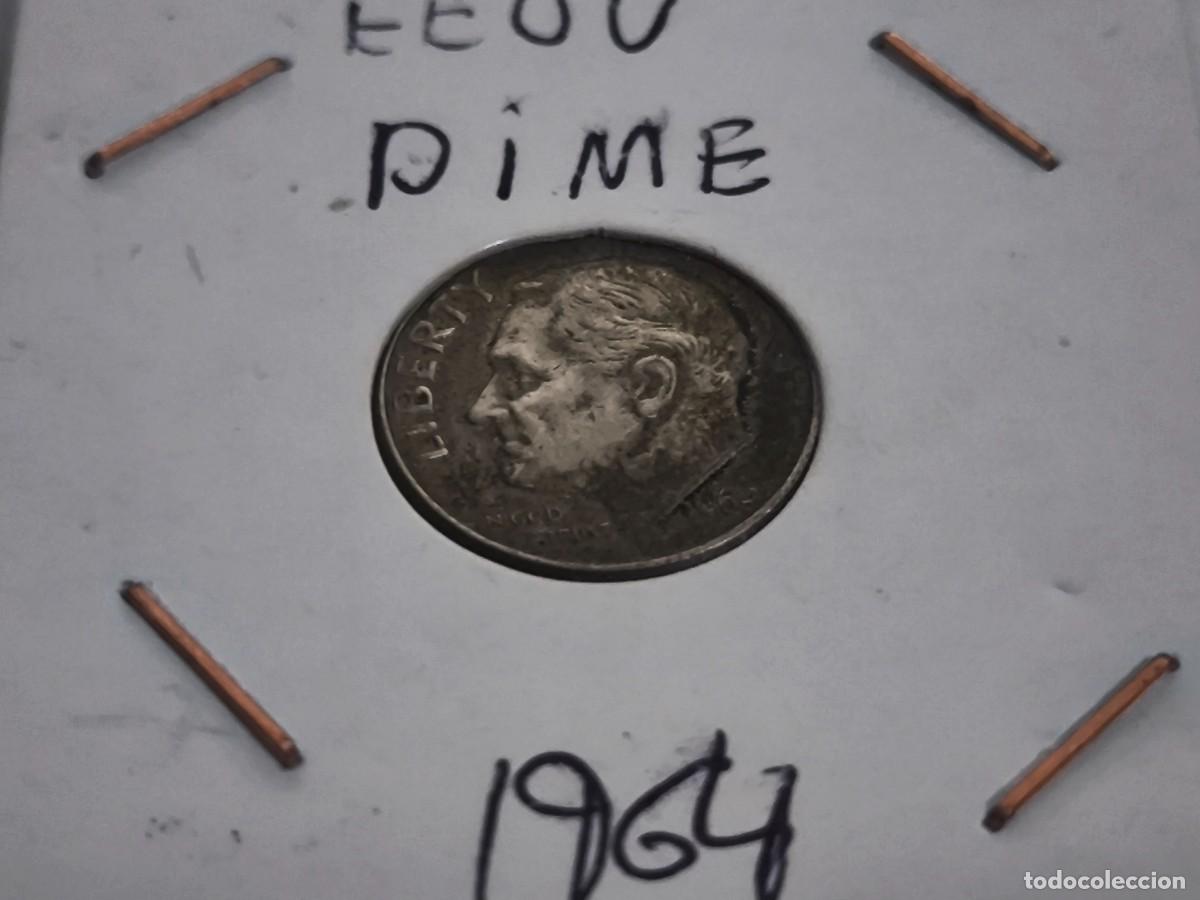 Monedas antiguas de Am&eacute;rica: Moneda EEUU 1964 e fundada. - Foto 2