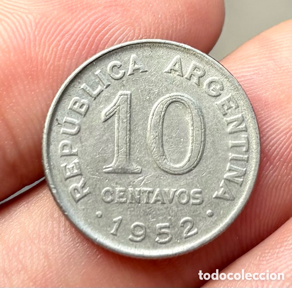 Monedas antiguas de Am&eacute;rica: Moneda ARGENTINA 10 Centavos 1952 - Foto 1