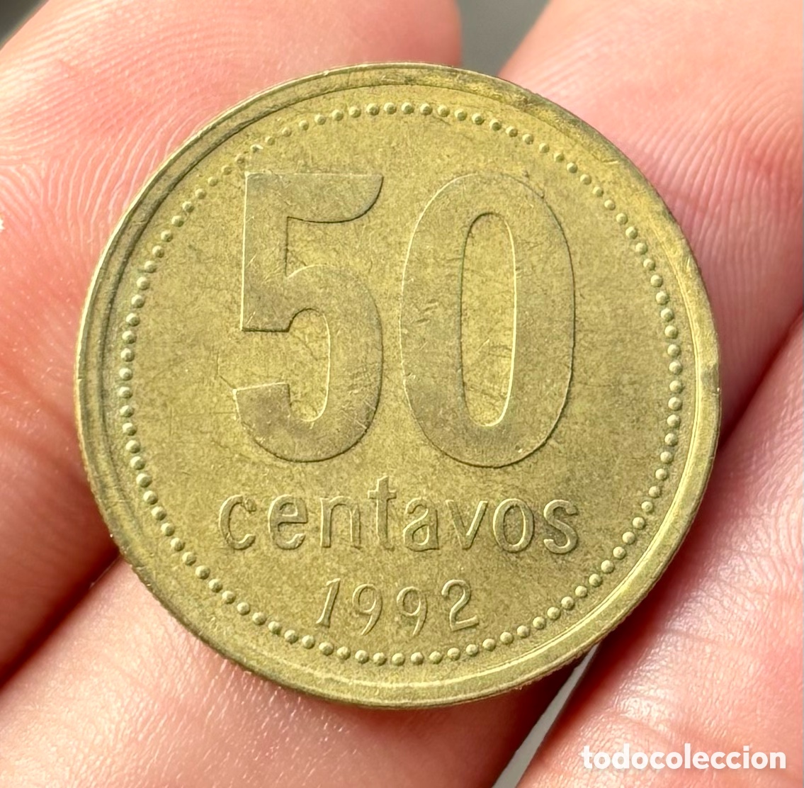 Monedas antiguas de Am&eacute;rica: Moneda ARGENTINA 50 Centavos 1992 - Foto 2
