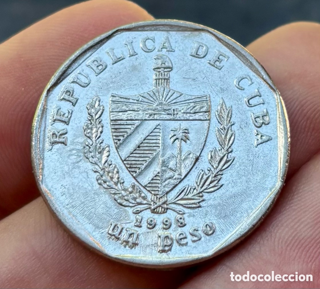 Monedas antiguas de Am&eacute;rica: Moneda CUBA 1 Peso 1998 - Foto 2