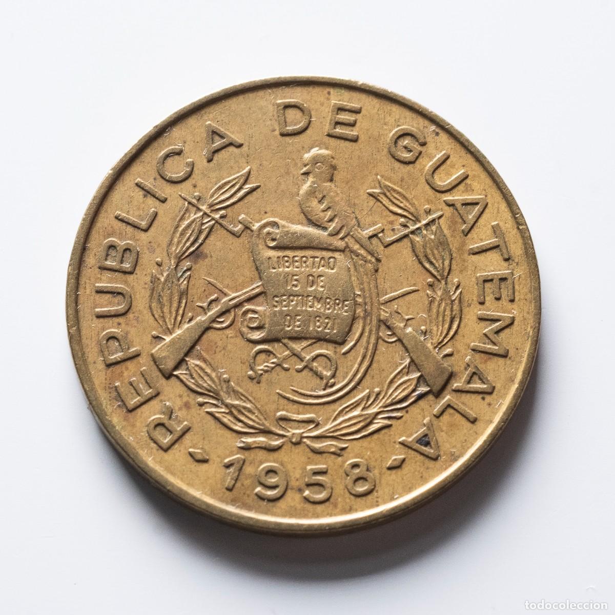 Monedas antiguas de Am&eacute;rica: 1 centavo 1958 Guatemala - Foto 2