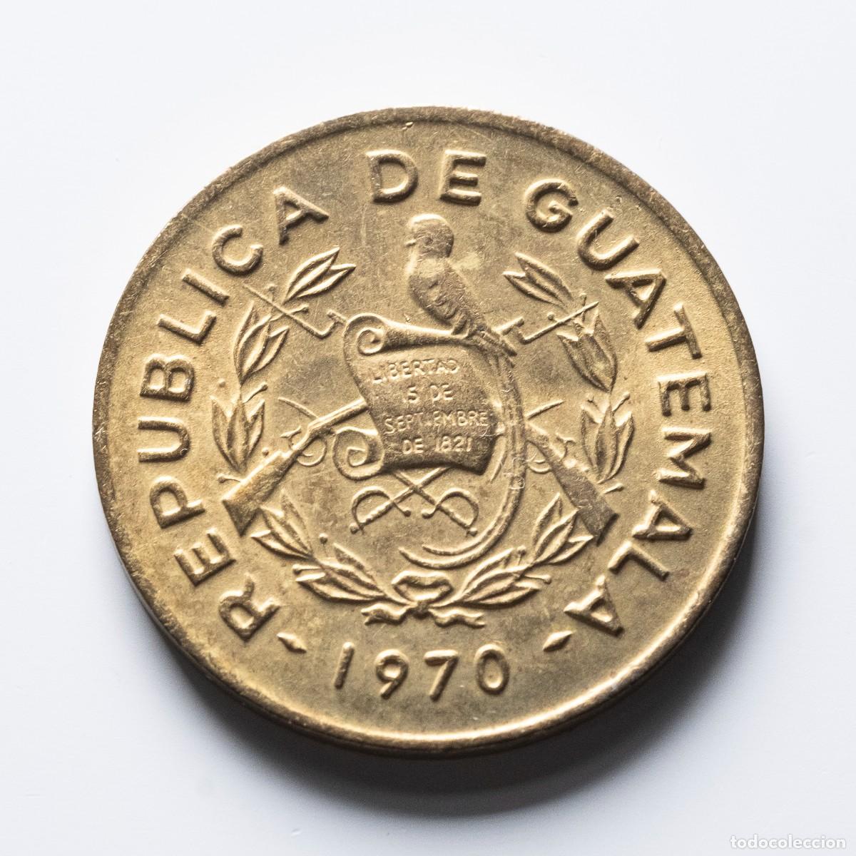 Monedas antiguas de Am&eacute;rica: 1 centavo 1970 Guatemala - Foto 2