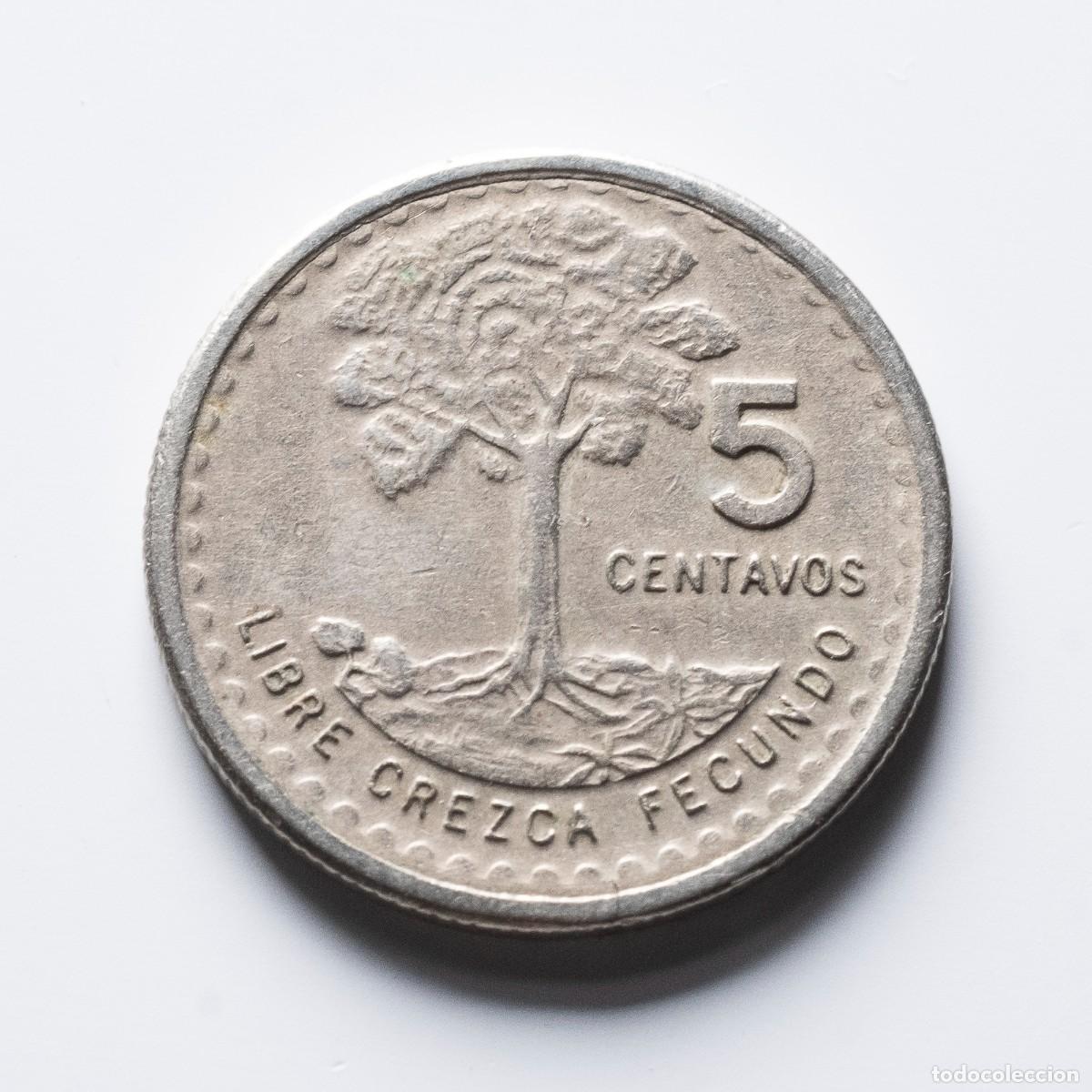 Monedas antiguas de Am&eacute;rica: 5 centavos 1974 Guatemala - Foto 1