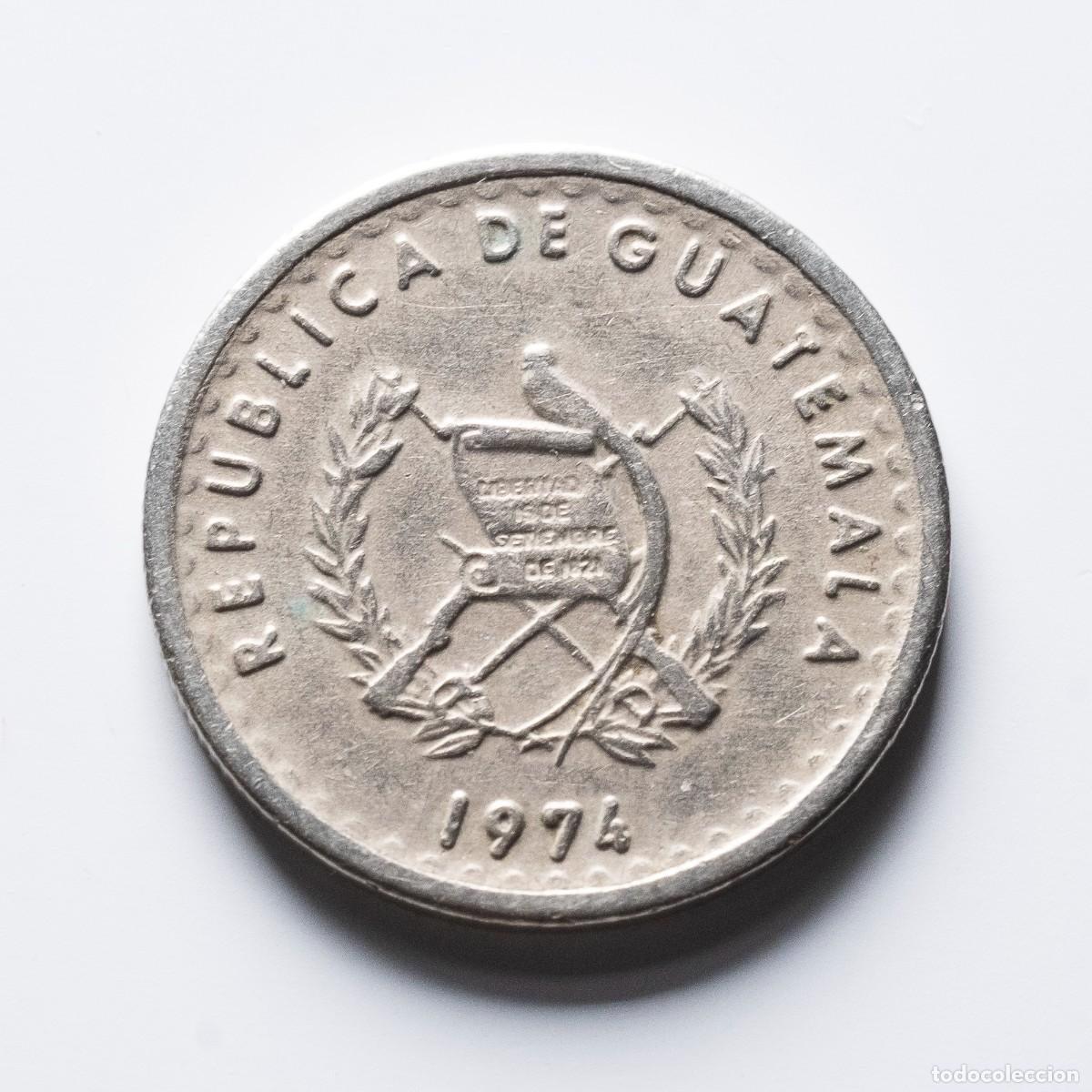 Monedas antiguas de Am&eacute;rica: 5 centavos 1974 Guatemala - Foto 2