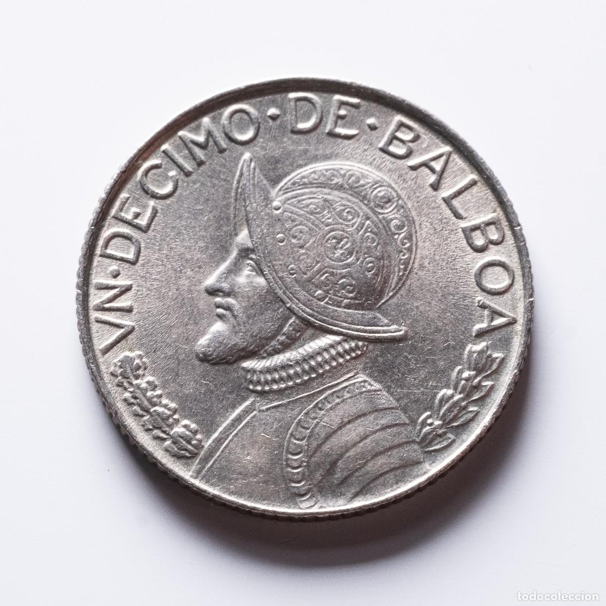 Monedas antiguas de Am&eacute;rica: 1 d&eacute;cimo balboa 1966 Panam&aacute; - Foto 1