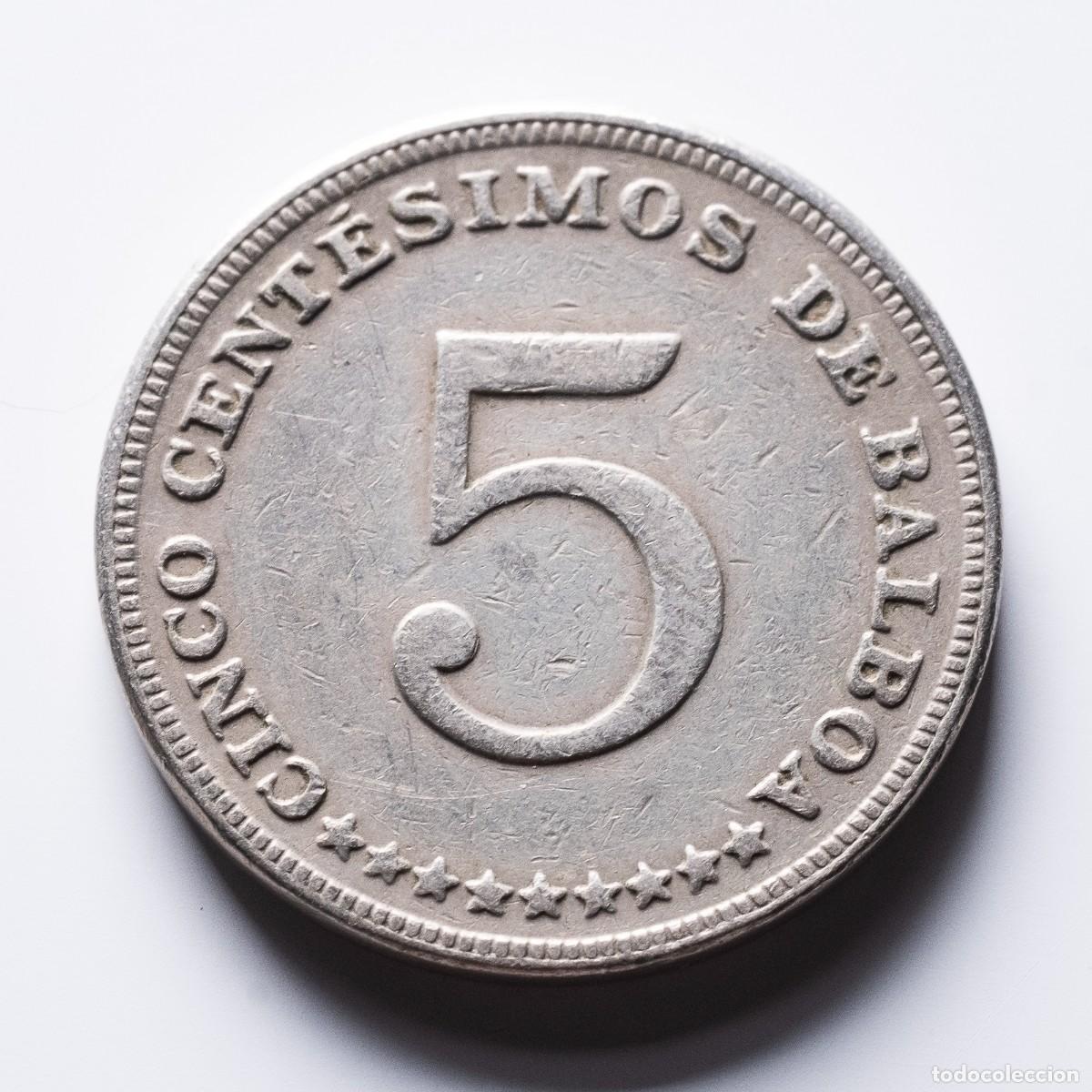 Monedas antiguas de Am&eacute;rica: 5 cent&eacute;simos 1970 Panam&aacute; - Foto 1