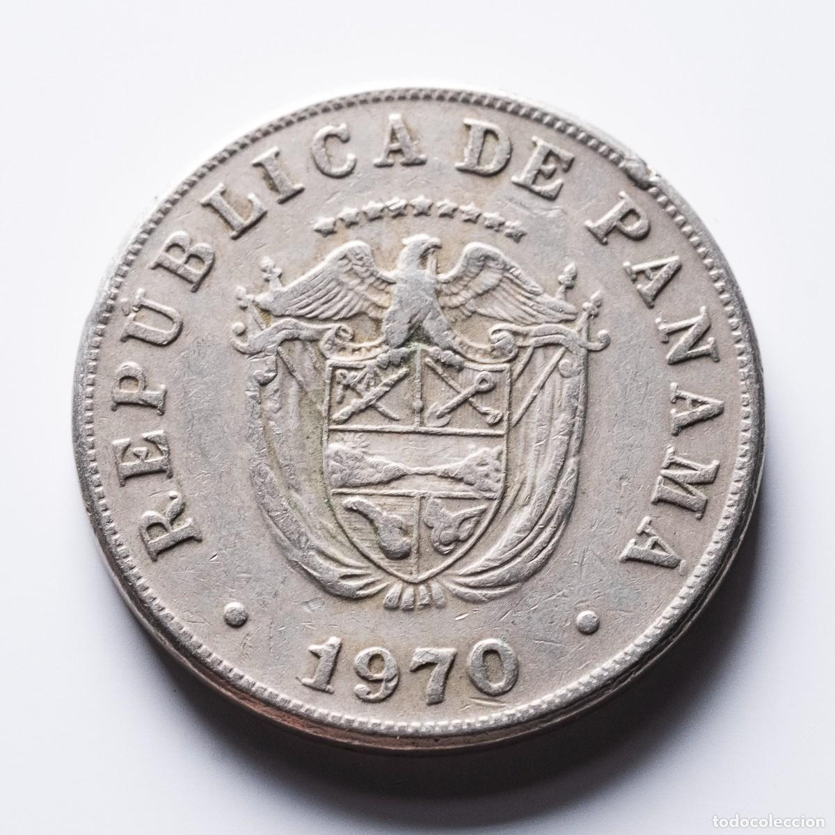 Monedas antiguas de Am&eacute;rica: 5 cent&eacute;simos 1970 Panam&aacute; - Foto 2