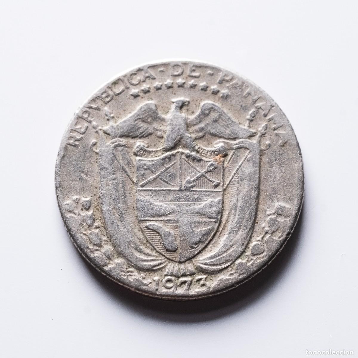 Monedas antiguas de Am&eacute;rica: 1 d&eacute;cimo balboa 1973 Panam&aacute; - Foto 2